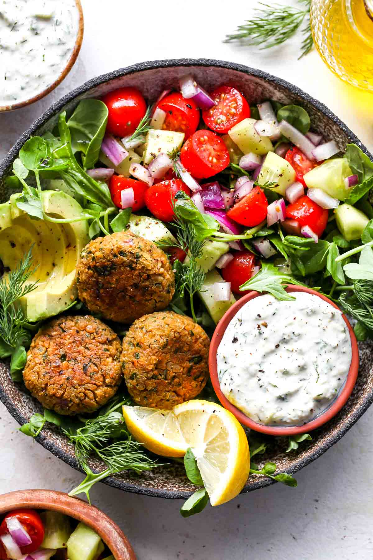 Falafel-Bowls mit Cashewsauce
