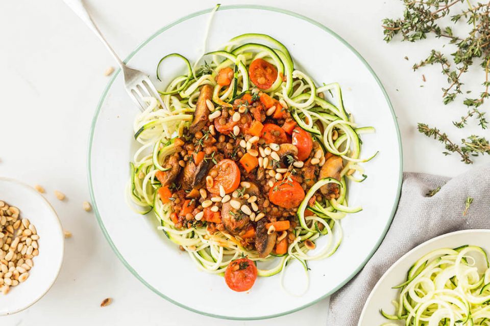 Linsenragout mit Zucchini