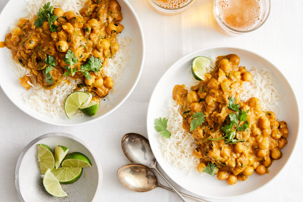 Kürbis-Curry mit Kichererbsen