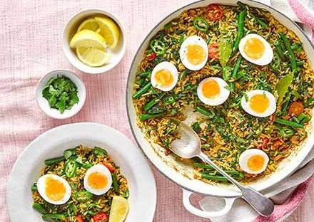 Kedgeree picante de legumes